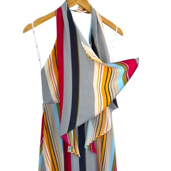 Lulu's Esplanade Drape Front Halter Maxi Dress Size: XS - Picture 9 of 15